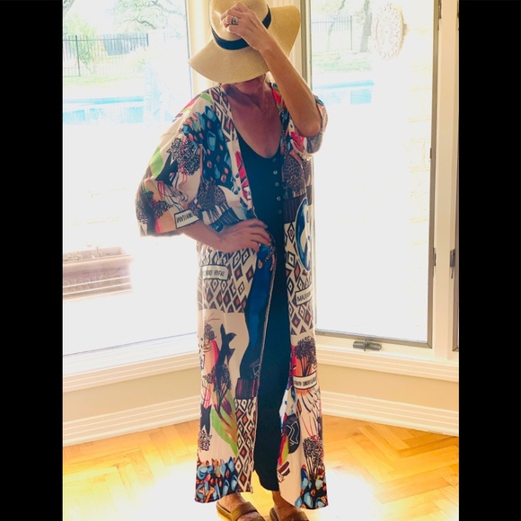 Graffiti Kimono robe, - Picture 2 of 4